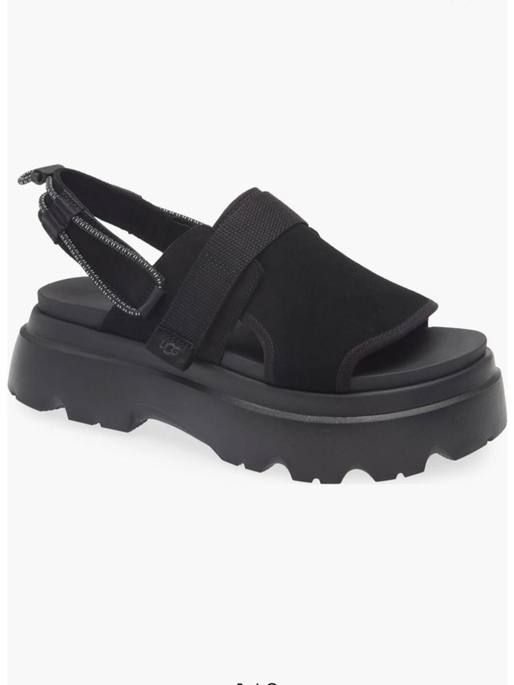 UGG Cady Women's Black Chunky Platform Slingback Sandal NWT